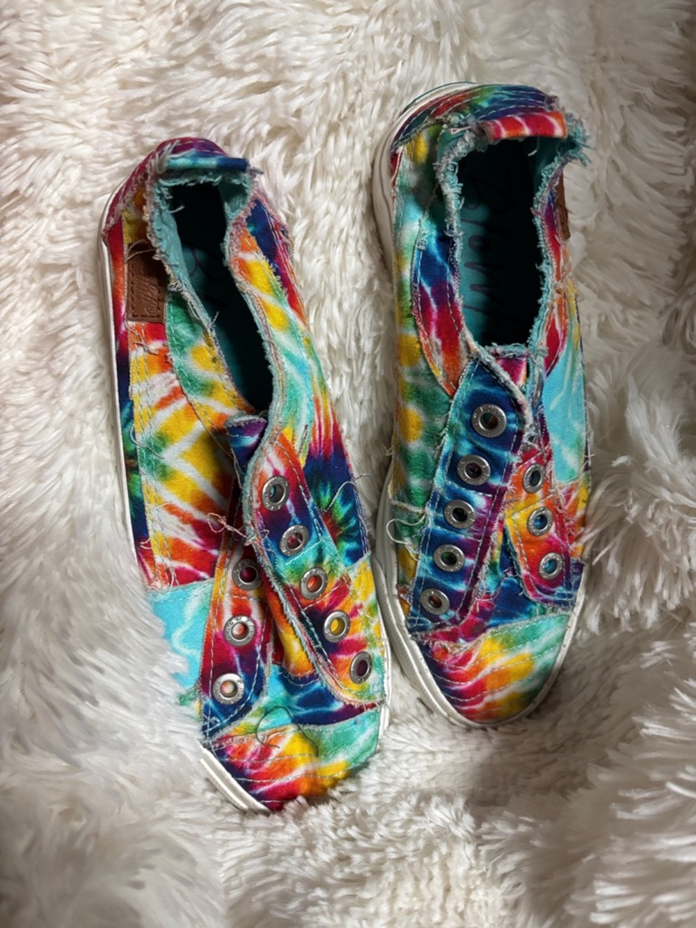 Blowfish Women's Tie-Dye Slip-On Comfy Canvas Sneakers